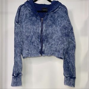 Urban Outfitters Cropped Zip Up Hoodie